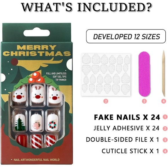 Christmas Press on Nails - Picture 4 of 4